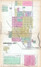 Arkansas City, Dalton, South Haven, Kansas State Atlas 1887
